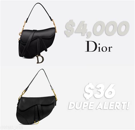 dupe lady dior bag|knockoff Dior saddle bag.